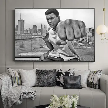 Poks Kuningas Noor Muhammad Ali Plakatid ja Pildid Kunsti Lõuend Seina Sport Dekoratiivse Kunsti Maali Jõusaal Tuba Cuadros Home Decor
