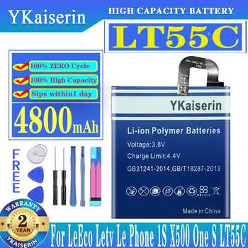 YKaiserin LT55C 4800mAh Batterij Jaoks LeEco Letv Le Telefoni 1S X500 Üks S LT55C Asendamine Aku
