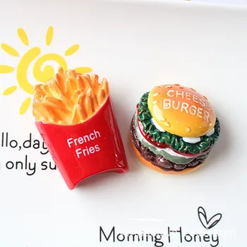 Toidu Külmkapp Magnet Simulatsiooni Friikartulid Juustu Burger Vaik Külmkapi Magnetid Armas Mini Magnetiga Köök Decor Tarvikud