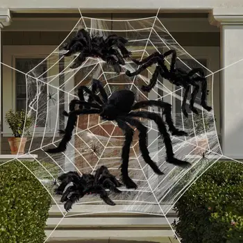 Halloween Spider Jube Suur Must Ämblik Mudel Jant Trikk Mänguasi Rekvisiidid Õudus Suur Spider Halloween Pool Kodu Kaunistamiseks