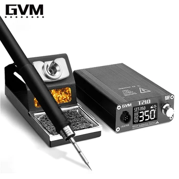 PÄIKEST GVM T210 Digitaalne näidik Reguleeritava Temperatuuri Jootmise Jaama Mobiiltelefonide Remont Keevitusseadmed