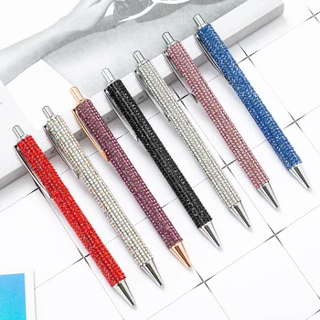 Vajutage Metallist Pastapliiatsid Diamond Multi-värvi Kingitus Pen Loominguline kontoritarbed