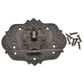 Vintage for LATCH Lock Antiik Tsingi Sulam Dekoratiivsed Hasp Ehted Raamat Hasp Metallist Valmistatud Mööbel Riistvara Dropship