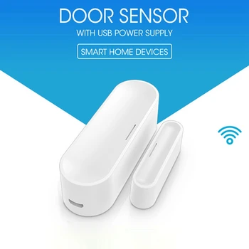 Tuya Smart Ukse Akna Sensor Wifi Smart Home Traadita Ukse Andurid USB Ava/Sule APP Serveri Alarm