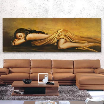HDARTISAN Seina Lõuend Kunsti Magav Naine Pildid elutuba Home Decor Joonis Maali raamita