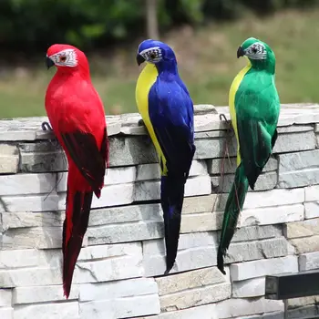 25CM Simulatsiooni Papagoi Figuriin Käsitöö Loominguline Loomade Lindude Sulgi Muru Ornament, Käsitöö, Fotograafia Rekvisiidid Aia Kaunistamiseks