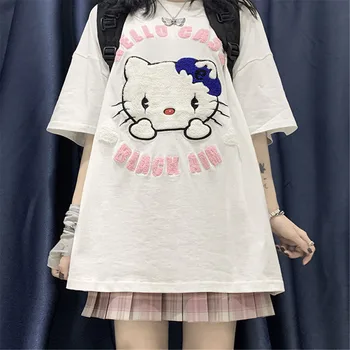 Armas Naiste Harajuku Hip-Hop Jaapan Suvel Kassi Tikand Tops Valge Mood Ulzzang Liiga Ins Anime T-Särk Femme Streetwear