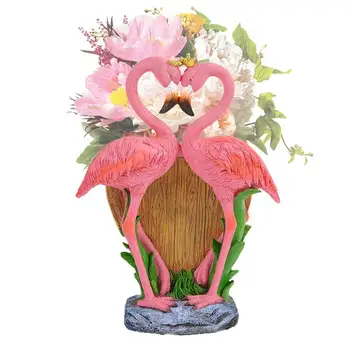Roosa Flamingo Pot Linnu Kuju Roostevaba Värvikas Flamingo Lille Pott Multikas Loomade Lillepoti Siseruumides Home Decor Hoovis, Rõdu