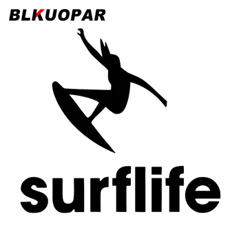 BLKUOPAR Rõõmsameelne Tüdruk Surflife Auto Kleebised Isiksuse Decal Oklusioon Nullist Die Lõigatud Konditsioneer Kaitseraua Auto Kaubad